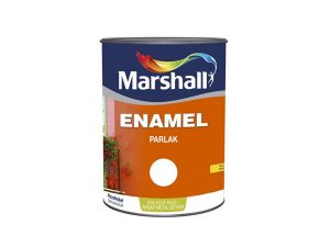 MARSHALL ENAMEL BRIGHT WHITE SOLVENT BASED METAL AND WOOD PAINT 0.75 LT | MARSHALL EMAYE PARLAK BEYAZ ÇÖZÜCÜ BAZLI METAL VE AHŞAP BOYASI 0.75 LT