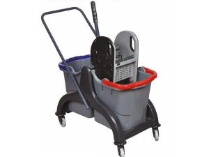 DOUBLE BUCKET PRESSED CLEANING TROLLEY SET CKS-3225 | ÇİFT KOVA PRESLİ TEMİZLİK ARABASI SETİ CKS-3225