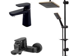 CAPPADOCIA STORM 3-PIECE BLACK BATHROOM SET