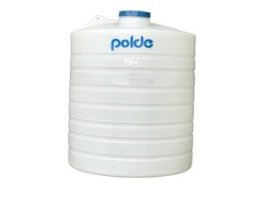 POLDE POLYETHYLENE SINGLE LAYER VERTICAL LONG WHITE WATER TANK 750 LT