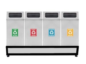 MAXİFLOW RECYCLING WASTE BIN ENVELOPE LID 4 PCS SS430 23442