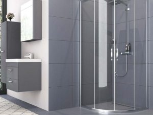 AQUANILL SUENO 5MM OVAL TRANSPARENT GLASS SHOWER CABIN 110X110CM