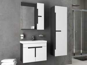 AQUANİL TEMPO 60 CM BATHROOM CABINET WHITE/ANTHRACITE