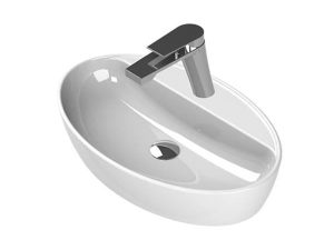 TURQUOISE CERASTYLE ONE COUNTERTOP FAUCET SINK WITH HOLE 67X42CM 076500-U
