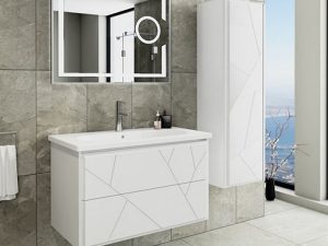 AQUANİL KİEV 80 CM BATHROOM CABINET WHITE