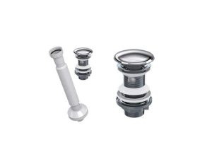 ELİXİR POP UP SIPHON CERAMIC HEAD CHROME AND BELLOWS DRAIN PIPE WITHOUT OVERFLOW HOLE | ELIXİR POP UP SİFON SERAMİK BAŞLIKLI KROM VE KÖRÜKLÜ TAHLİYE BORUSU TAŞMA DELİĞİ YOK