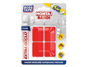 BOSS TAPE READY CUT 12 PIECES DOUBLE SIDED MOUNTING TAPE