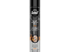 SELSIL FIRE RESISTANT B1 POLYURETHANE FOAM WITH PLIERS 750 ML 972 GR | SELSIL YANGINA DAYANIKLI B1 POLİÜRETAN KÖPÜK PENSELİ 750 ML 972 GR