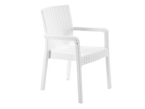 BREZZA 2527 RATTAN ROYAL ARMCHAIR WHITE