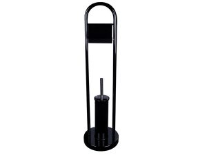 MAXIFLOW FOOTED BLACK BRUSH SET WITH STAINLESS PAPER HOLDER 28803
