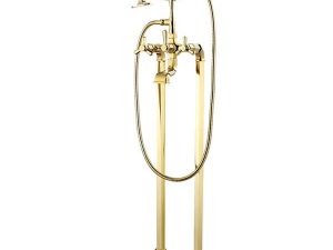 NEWARC HEXA FLOOR BATH FAUCET GOLD 104515