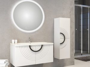 AQUANİL ORİZ 80 CM BATHROOM CABINET WHITE