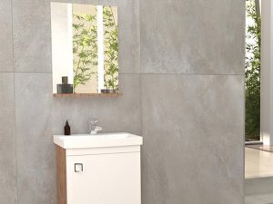AQUANİL MİCRA 50 CM BATHROOM CABINET DORADO/WHITE