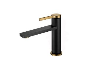 NEWARC BOLD BASIN FAUCET BLACK-MATTE GOLD 910521BM