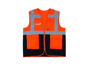 WARNING VEST ENGINEER TYPE DOUBLE COLOR ORANGE-LIVERT