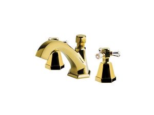 NEWARC HEXA THREE HOLE BASIN FAUCET GOLD 104578