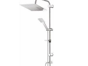 VENEZIA SLIDE SQUARE 30X30CM RAIN SHOWER SET 5057282-12