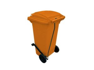240 LT WHEELED GARBAGE CONTAINER PEDAL ORANGE CTK-3008