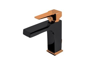 NEWARC AQUA BASIN FAUCET BLACK / POLISHED COPPER 941521BS