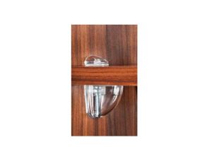 METAL GLASS SHELF ETAGERE TRANSPARENT 2 PCS 5001
