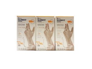 REFLEX SLIM FIT POWDER FREE GLOVES CREAM S SIZE NEW GENERATION TECHNOLOGY 100 PACK