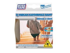 BOSS TAPE INDOOR TRANSPARENT STAIR ANTI-SLIP TAPE 25MMX5MT