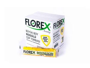 FLOREX 501 LEMON SCENTED DRAWSTRING LARGE SIZE GARBAGE BAG 65X70CM 25 ROLLS 1 ROLL 10 PIECES | FLOREX 501 LİMON KOKULU BÜZGÜLÜ BÜYÜK BOY ÇÖP TORBASI 65X70CM 25 RULO 1 RULO 10 ADET