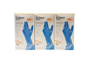 REFLEX SLIP FIT POWDER FREE GLOVES BLUE M SIZE NEW GENERATION TECHNOLOGY 100 PACK | REFLEX SLIP FIT PUDRA İÇERMEYEN ELDİVEN MAVİ M BEDEN YENİ NESİL TEKNOLOJİ 100'LÜ PAKET