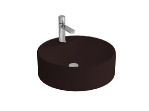 NEWARC ZUNIH COUNTERTOP FAUCET SINK WITH HOLE GLOSSY BLACK 48,5X15CM 5017B