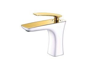 NEWARC LIFE BASIN FAUCET GOLD WHITE 981521WG