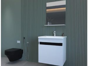 ZEN HANGING BATHROOM CABINET ASI 50X38 WHITE-YELLOW
