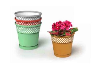 BEE HOME PATTERNED FLOWER POT NO2 AK 784