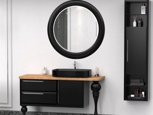 AQUANİL PRESTIGE 140 CM BATHROOM CABINET BLACK | AQUANİL PRESTIGE 140 CM BANYO DOLABI SİYAH