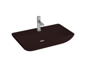 NEWARC DOMINO COUNTERTOP FAUCET SINK WITH HOLE MATT BLACK 70X40X13.5CM 5019BT-MB