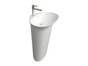 NEWARC STELLA FLOOR MONOBLOC WASHBASIN WHITE 56,5X45X85CM STE L 085