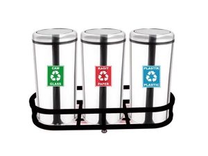MAXİFLOW RECYCLING WASTE BUCKET PRACTICAL LID 3 PCS SS430 18242