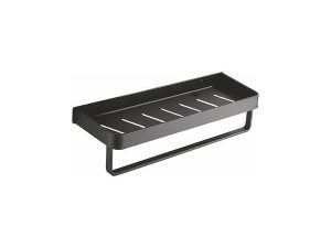 VENEZIA BLACK 50 CM TOWEL RACK WITH SHELF 5080001