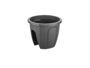 ŞENYAYLA OPAL HANDRAIL ROUND BALCONY FLOWER POT GRAY 5712