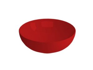 NEWARC NEWART COUNTERTOP WASHBASIN BRIGHT RED 42.5X15.5CM 5010R