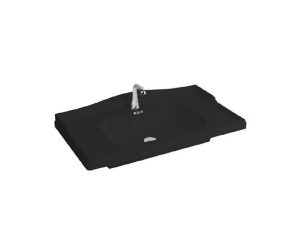 NEWARC ELITE SINGLE HOLE WASHBASIN WITH ETAGERE GLOSSY BLACK 80X46X8CM 509080B