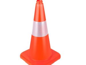 TRAFFIC CONE 50 CM SINGLE REFLECTIVE HANDLE