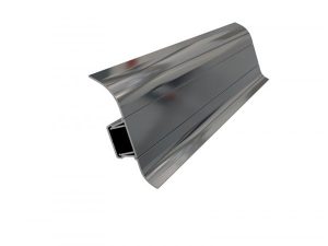 TESAY CABLE CHANNEL ALUMINUM SKIRTING PROFILE 60 MM CHROME BRIGHT 250 CM SPALMPR