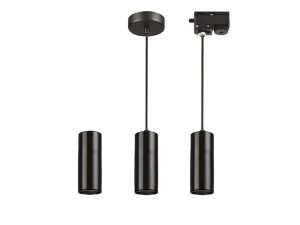 FORLİFE PIPE TYPE PENDANT GU10 LAMPHOLDER BLACK FL-2250 S | FORLİFE BORU TİPİ PENDANT GU10 DUY SİYAH FL-2250 S