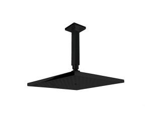 NEWARC CORNER OVERHEAD SHOWER HEAD CEILING ADJUSTABLE BLACK 470532B