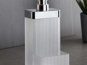PEROTTİ 13174 LİSBONE SILVER TRANSPARENT LIQUID SOAP DISPENSER