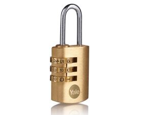 YALE 3 KEY 22 MM BRASS PADLOCK Y150B/22/120/1