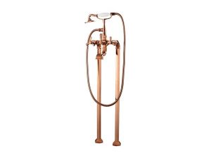 NEWARC HEXA FLOOR STANDING BATHROOM FAUCET POLISHED COPPER 104545 | NEWARC HEXA AYAKTA BANYO BATARYASI CİLALI BAKIR 104545