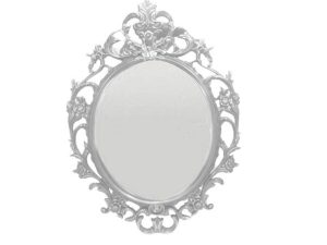 STEEL OVAL DECORATIVE PAINTED MIRROR SMALL SIZE 977 61X44X2CM