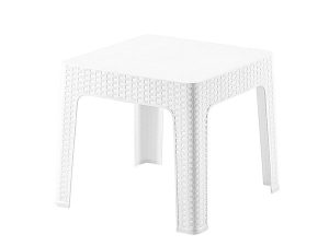 BREZZA 2593 RATTAN COFFEE TABLE 45X45X41 CM WHITE