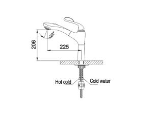 VENEZIA DIAGON SPIRAL SINK FAUCET 5013101